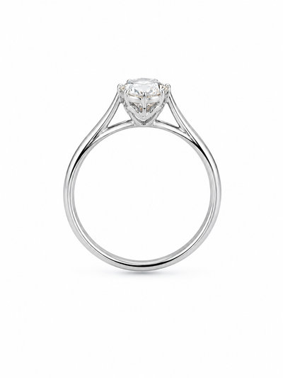 925 Silver Rectangular Shape Ring With CZ Stones