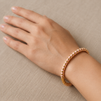 Pink Gold enamel Kada Bracelet