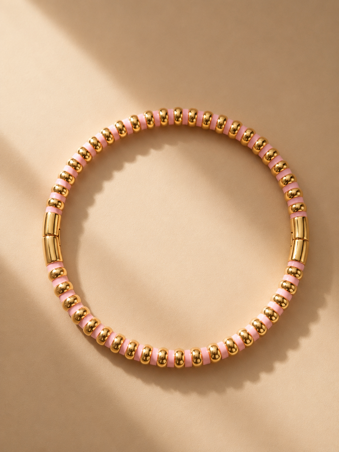 Pink Gold enamel Kada Bracelet