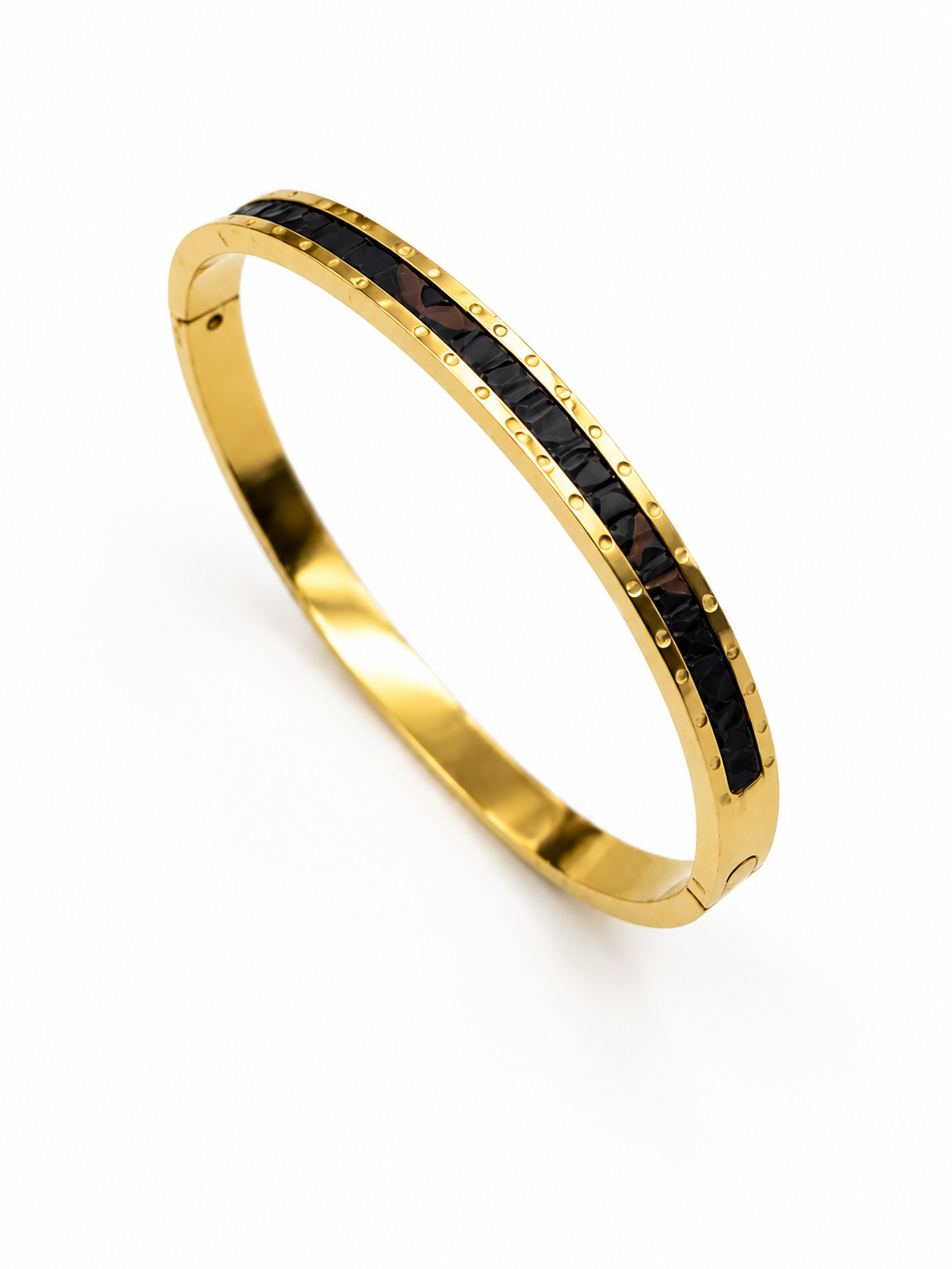 Midnight band gold bangle bracelet