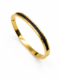Midnight band gold bangle bracelet