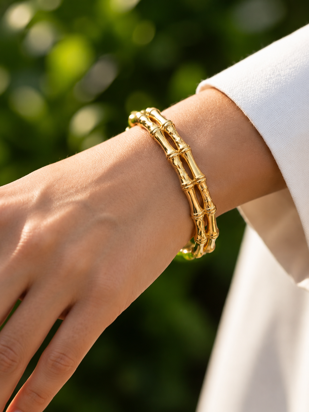Golden Bamboo Kada Bracelet
