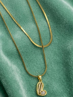 Golden glow heart necklace
