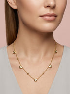 Golden love charm necklace