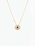 Round Halo Crystal Pendant Necklace | Anti-Tarnish 18K Gold-Plated Jewellery