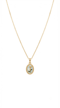 Oval Flower Pendant Necklace | 18K Gold-Plated Demi-Fine Jewellery