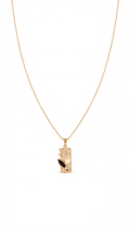 Gold-Plated Enamelled Pink Floral Themed Necklace