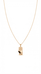 Gold-Plated Enamelled Pink Floral Themed Necklace