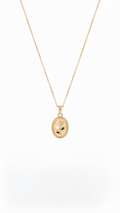 Pink Floral Oval Pendant Necklace | Anti-Tarnish Gold-Plated Jewellery