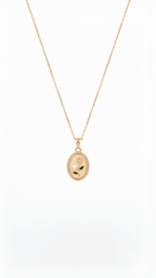 Pink Floral Oval Pendant Necklace | Anti-Tarnish Gold-Plated Jewellery