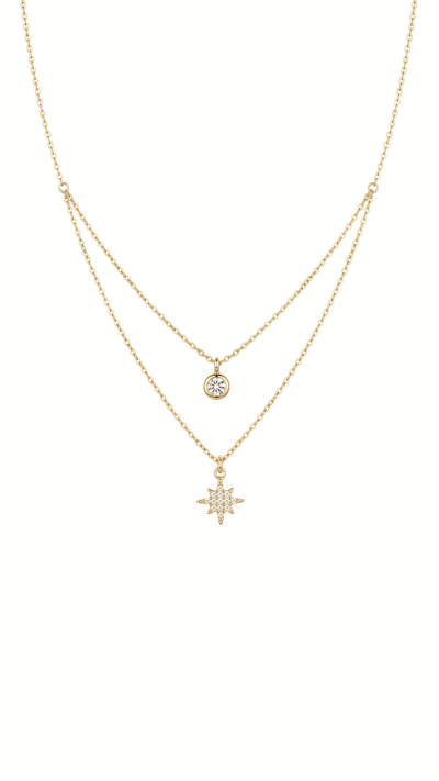 Celestial Star Layered Necklace | Premium Anti-Tarnish Jewellery