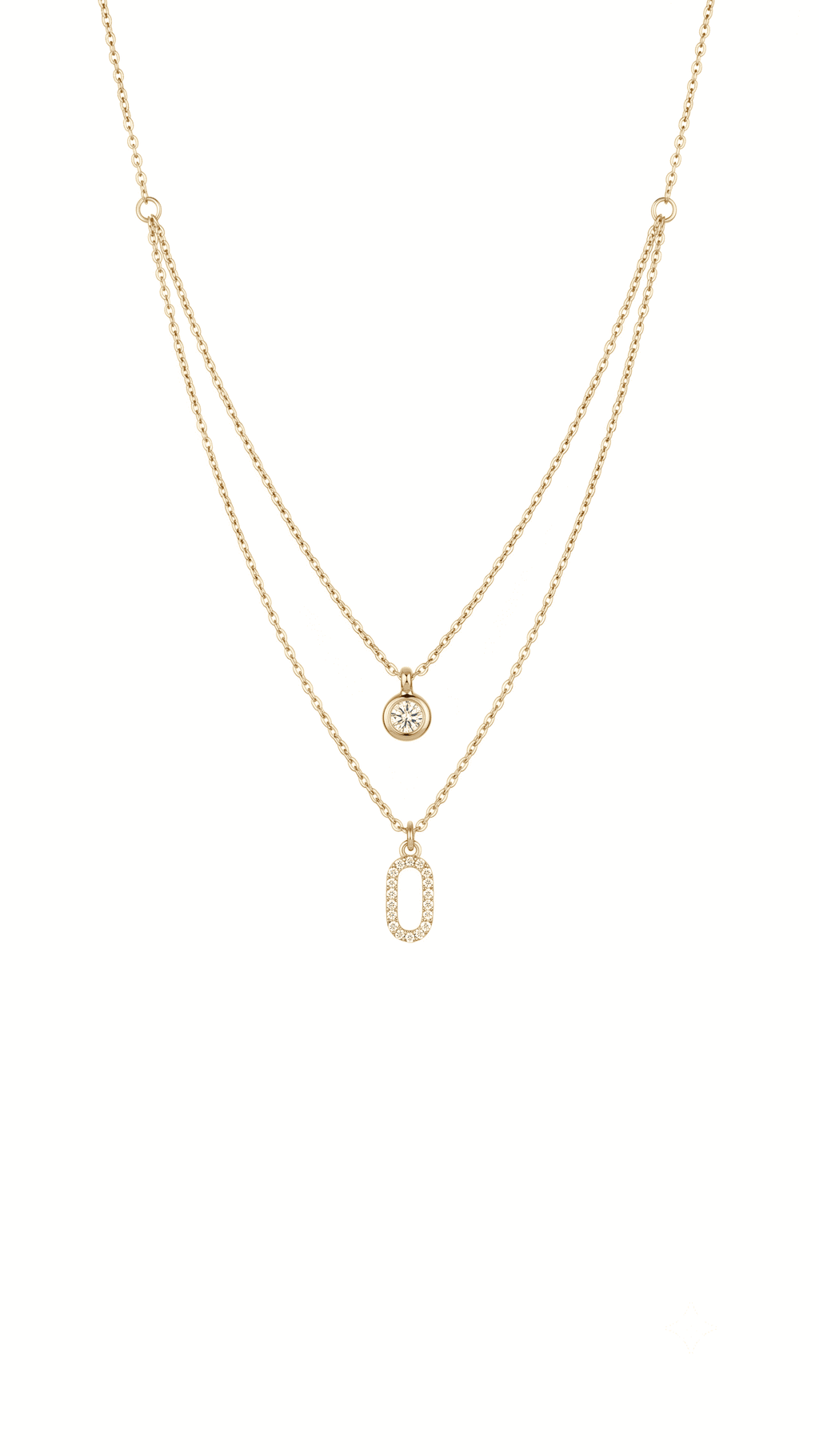 Anti-Tarnish Double Layer Chain Necklace | Gold-Plated Jewellery