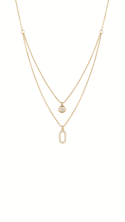 Anti-Tarnish Double Layer Chain Necklace | Gold-Plated Jewellery