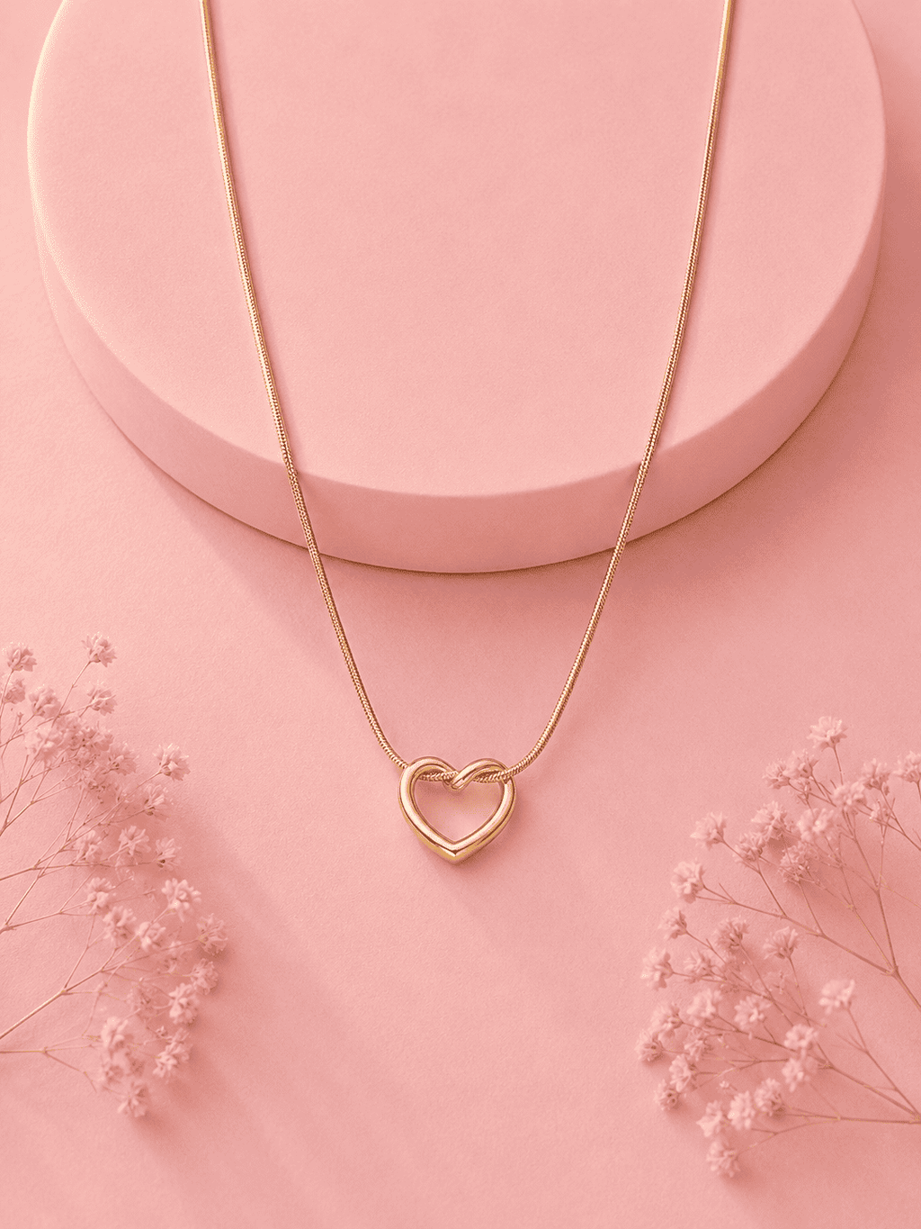 Gold Open Heart Pendant Necklace | Premium Demi-Fine Jewellery