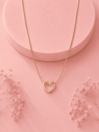 Gold Open Heart Pendant Necklace | Premium Demi-Fine Jewellery