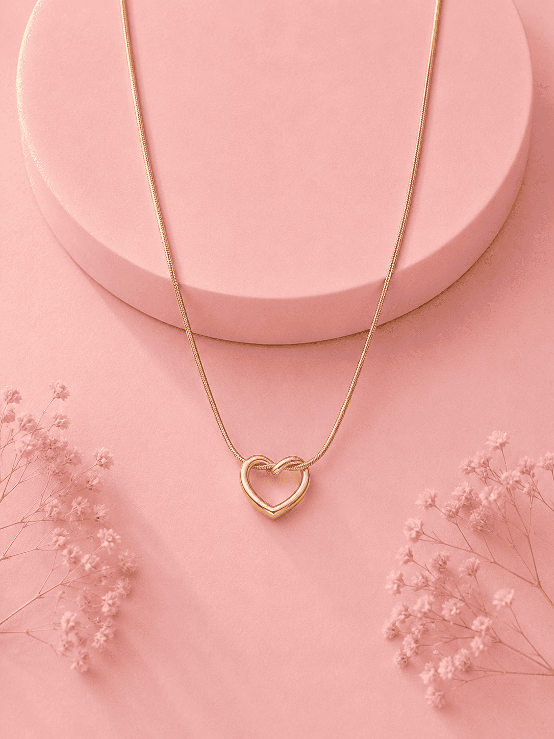 Gold Open Heart Pendant Necklace | Premium Demi-Fine Jewellery