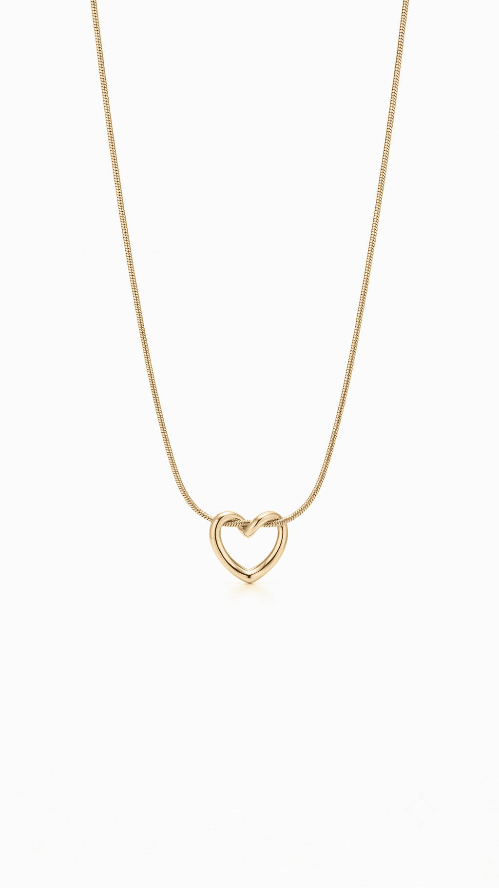 Gold Open Heart Pendant Necklace | Premium Demi-Fine Jewellery