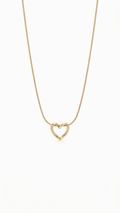 Gold Open Heart Pendant Necklace | Premium Demi-Fine Jewellery