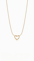 Gold Open Heart Pendant Necklace | Premium Demi-Fine Jewellery