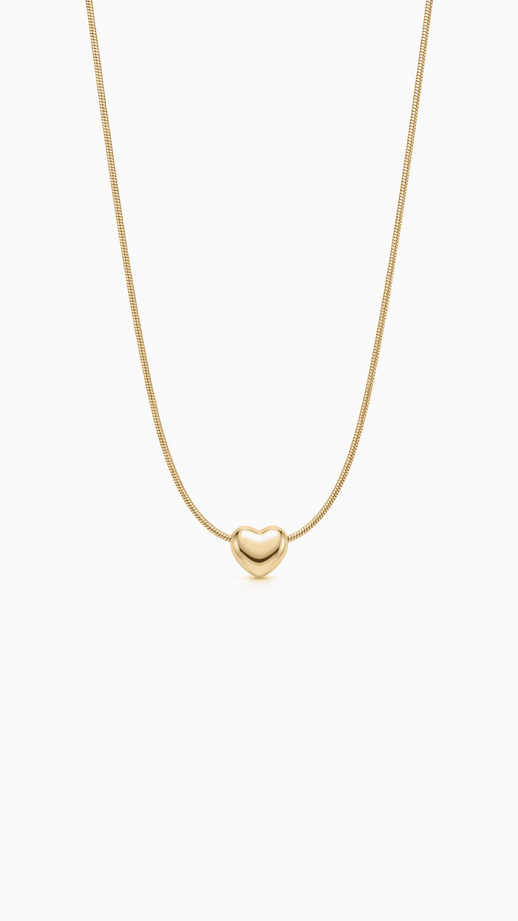 Gold Puffy Heart Necklace | Anti-Tarnish 18K Gold-Plated Demi-Fine Jewellery