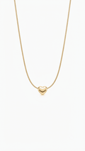Gold Puffy Heart Necklace | Anti-Tarnish 18K Gold-Plated Demi-Fine Jewellery