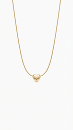 Gold Puffy Heart Necklace | Anti-Tarnish 18K Gold-Plated Demi-Fine Jewellery