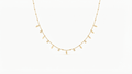 Leaf Charm Station Necklace | Anti-Tarnish 18K Gold-Plated Demi-Fine Jewellery