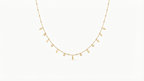 Leaf Charm Station Necklace | Anti-Tarnish 18K Gold-Plated Demi-Fine Jewellery