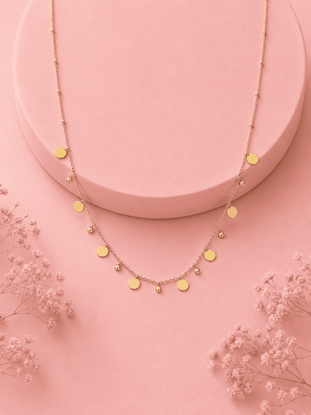 Anti-Tarnish Gold Station Necklace | Premium Demi-Fine Jewellery