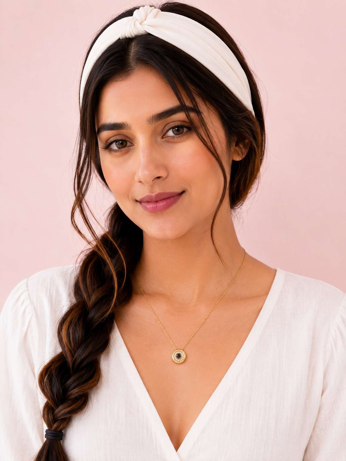Round Halo Crystal Pendant Necklace | Anti-Tarnish 18K Gold-Plated Jewellery