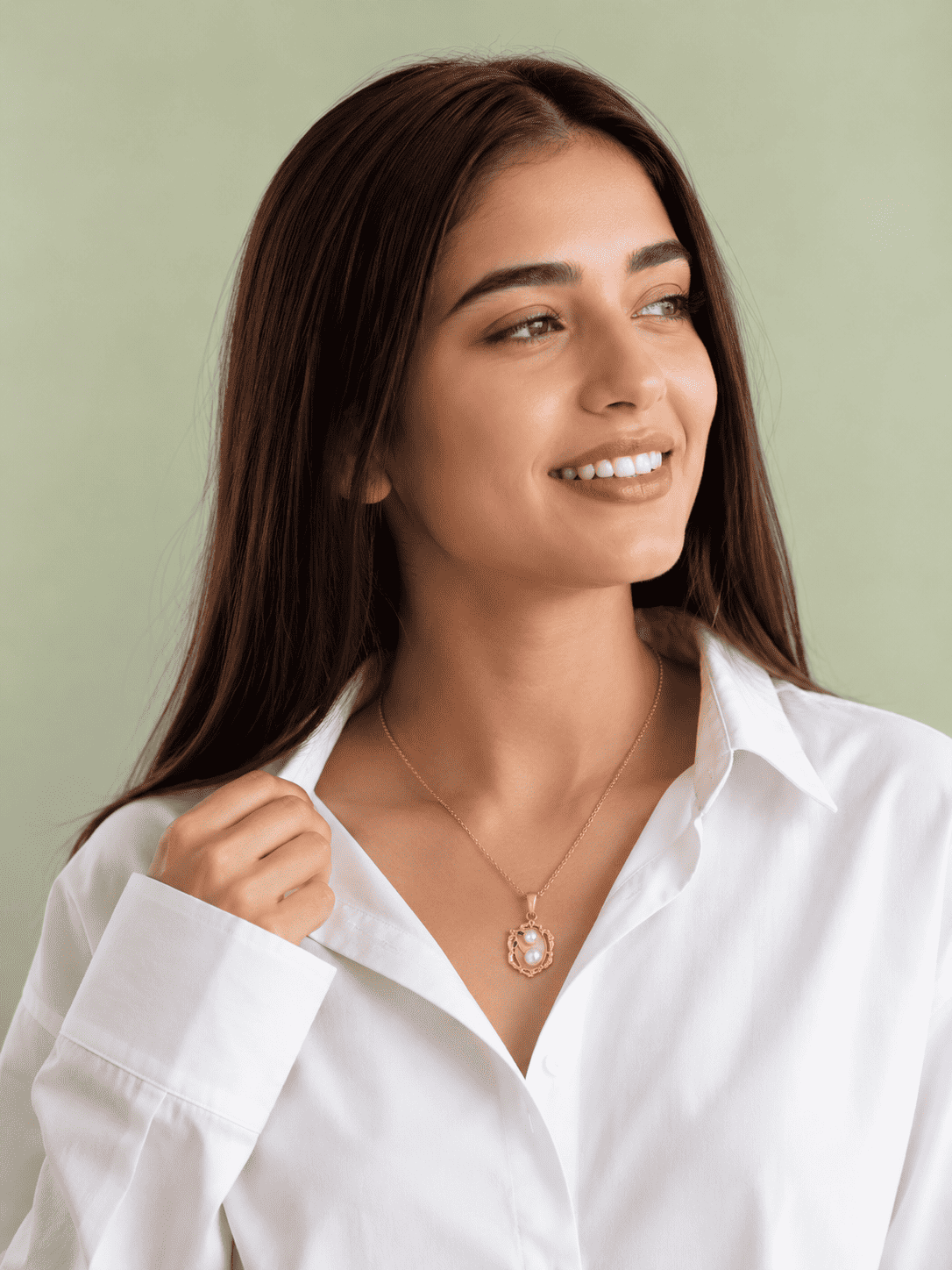 Double Pearl Pendant Necklace | Premium Demi-Fine Jewellery