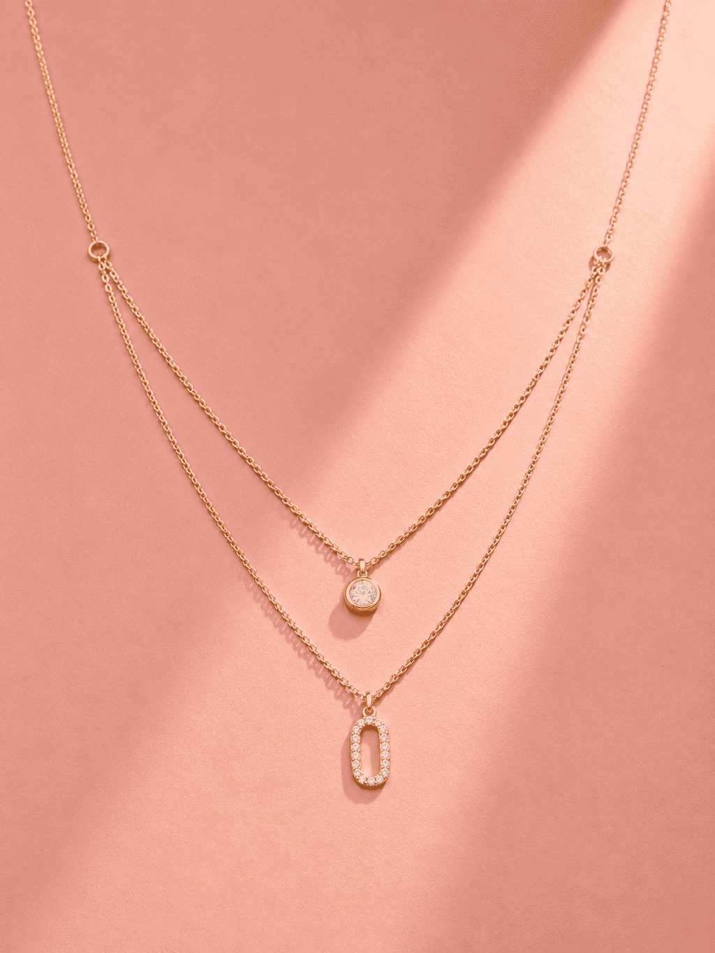 Anti-Tarnish Double Layer Chain Necklace | Gold-Plated Jewellery