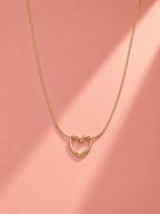 Gold Open Heart Pendant Necklace | Premium Demi-Fine Jewellery