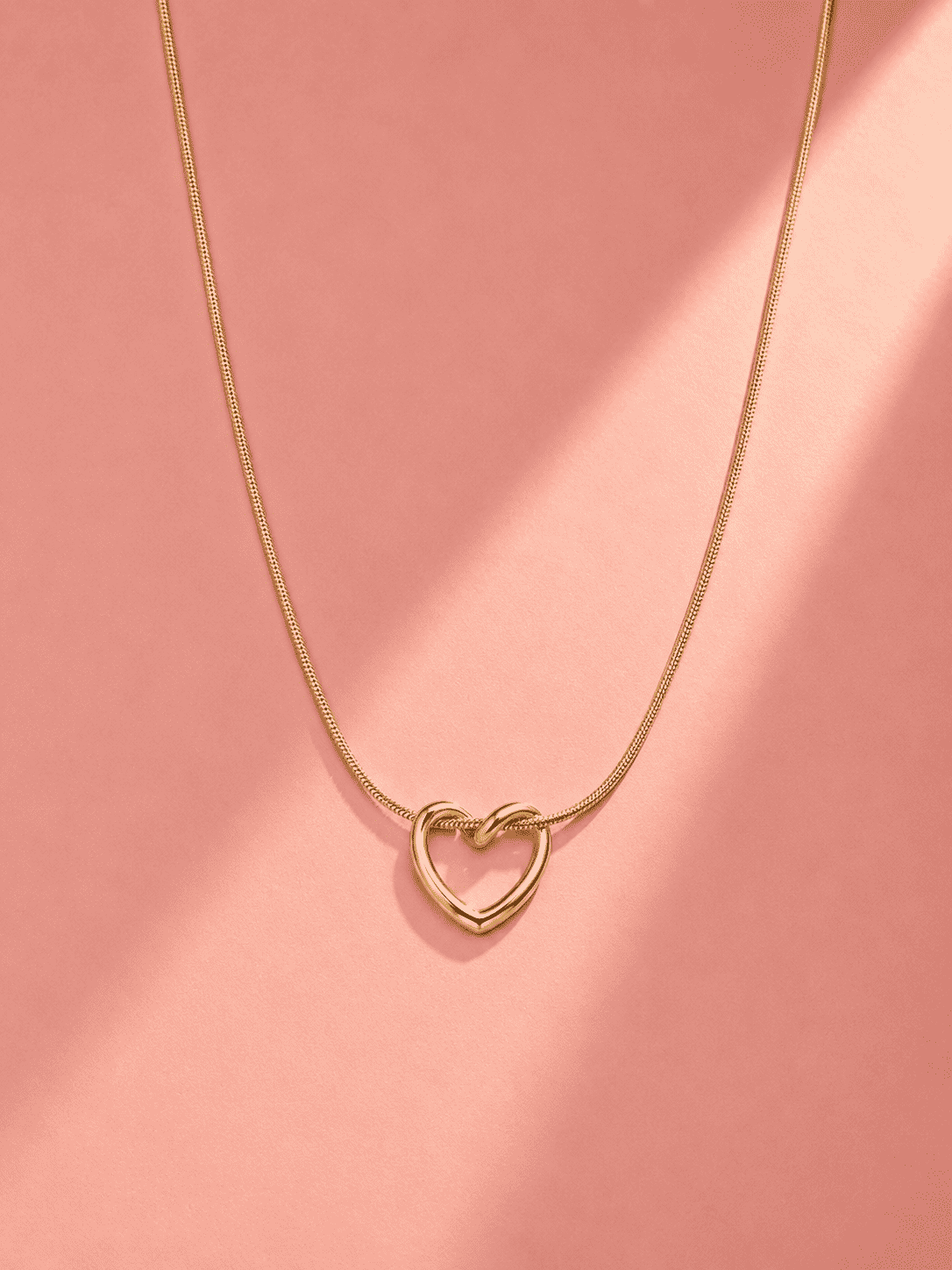 Gold Open Heart Pendant Necklace | Premium Demi-Fine Jewellery