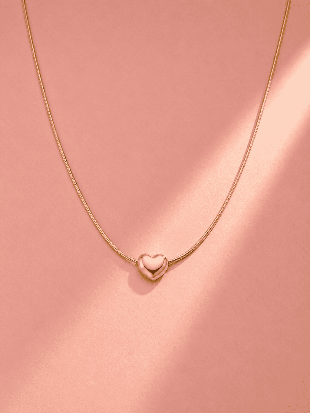 Gold Puffy Heart Necklace | Anti-Tarnish 18K Gold-Plated Demi-Fine Jewellery