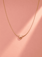 Gold Puffy Heart Necklace | Anti-Tarnish 18K Gold-Plated Demi-Fine Jewellery