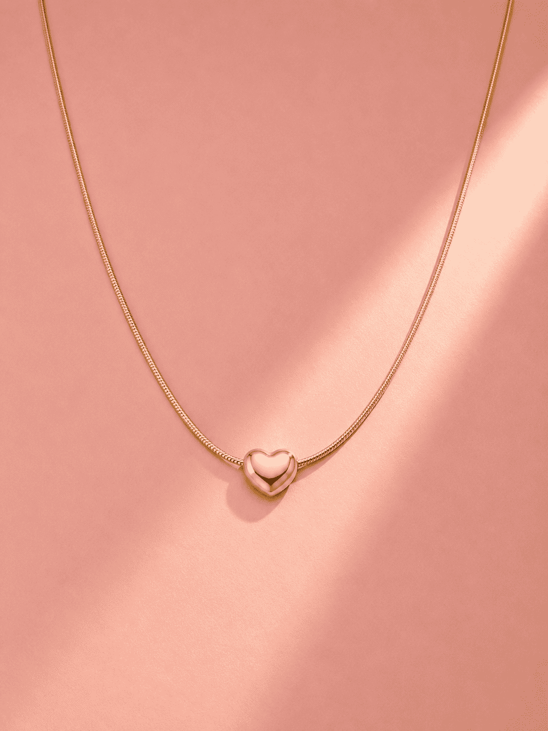 Gold Puffy Heart Necklace | Anti-Tarnish 18K Gold-Plated Demi-Fine Jewellery