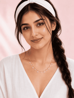 Floral Station Chain Necklace | Anti-Tarnish Gold-Plated Jewellery