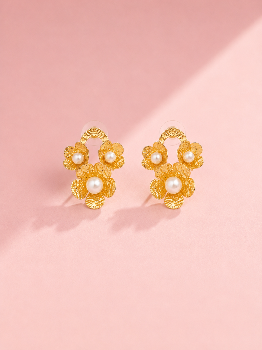 Anti-Tarnish Pearl Bloom Drop Earrings