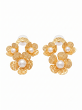 Anti-Tarnish Pearl Bloom Drop Earrings