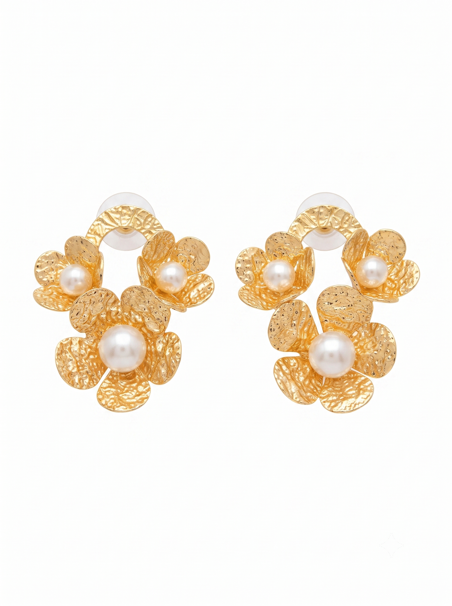 Anti-Tarnish Pearl Bloom Drop Earrings