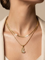 Golden glow heart necklace