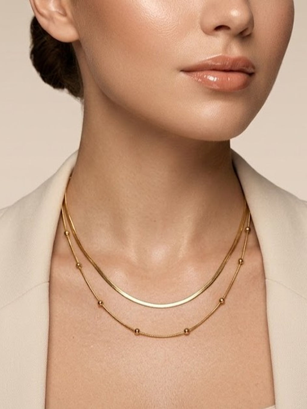 Layered Gold Chain Necklace