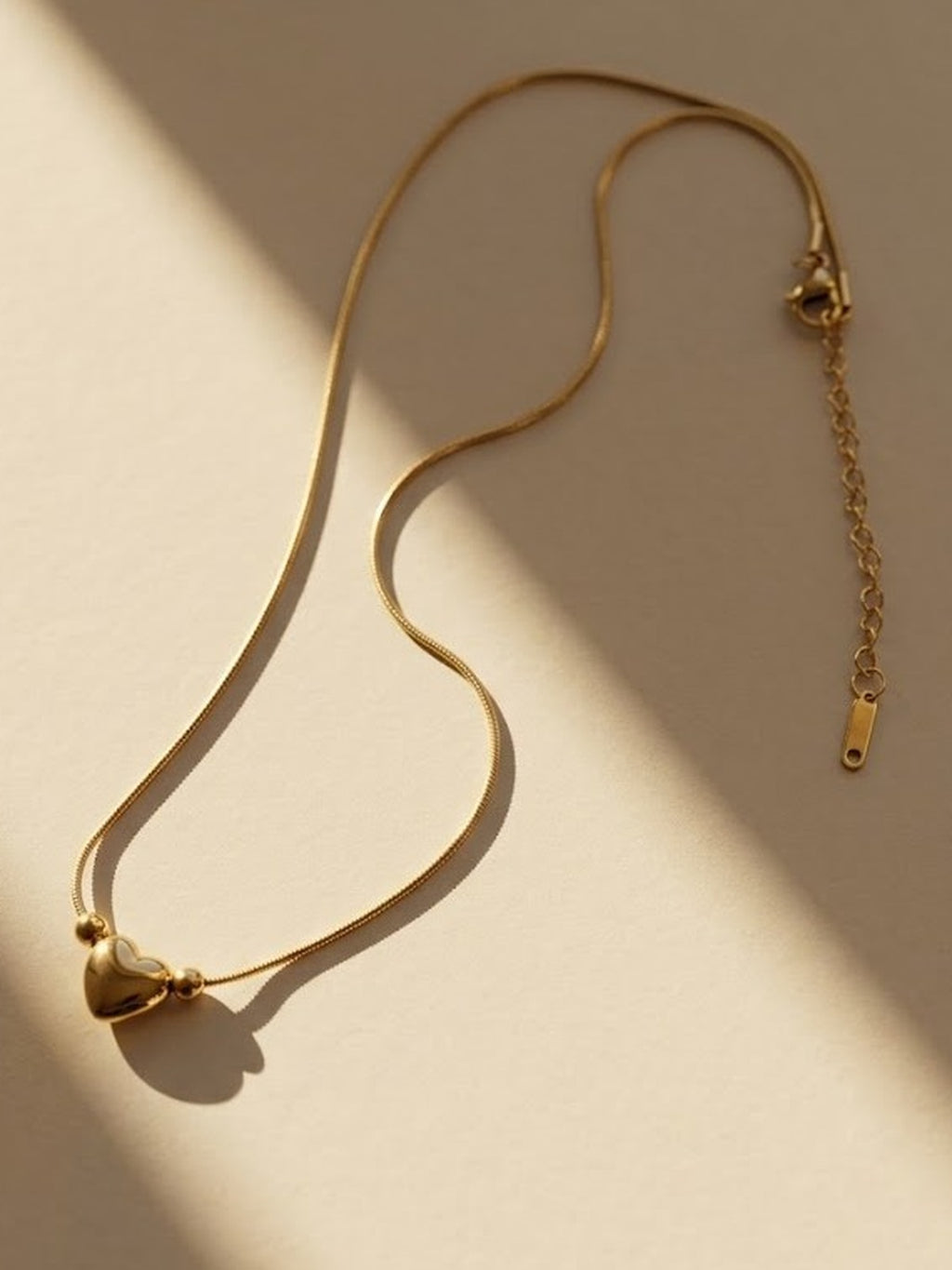 Golden heart necklace