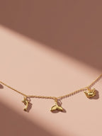Golden sea charm necklace