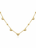 Golden love charm necklace