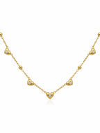 Golden love charm necklace