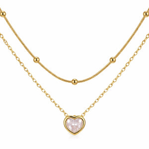 Love Drop Layered Necklace – anti-tarnish gold necklace by Nesiy