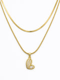 Golden glow heart necklace