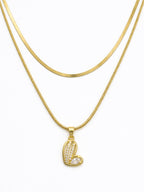 Golden glow heart necklace